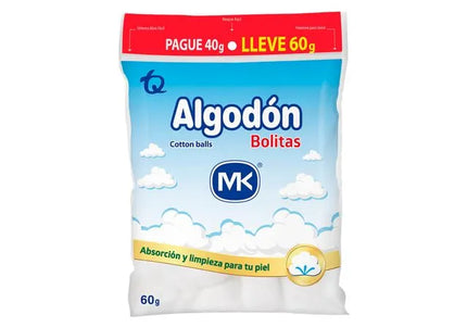Algodon Mk Pomos Bolsa 40 Gra Grat 20 Gr