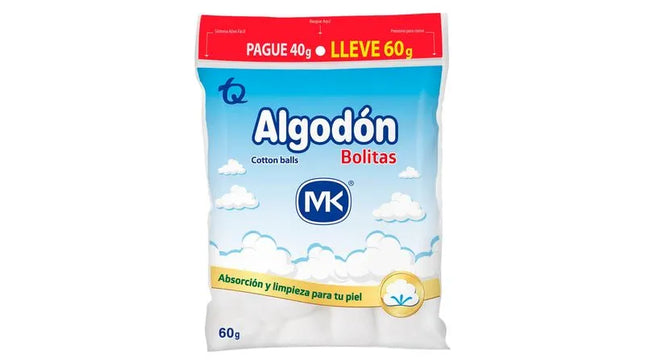 Algodon Mk Pomos Bolsa 40 Gra Grat 20 Gr