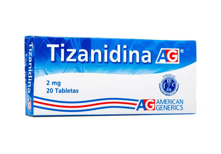 Tizanidina 2 Mg 20 Tabletas Ag