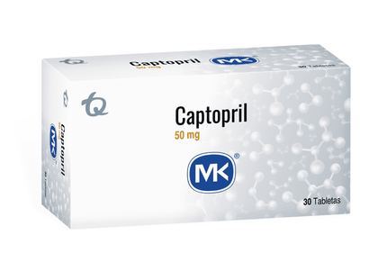 Captopril 50 Mg 30 Tabletas Mk