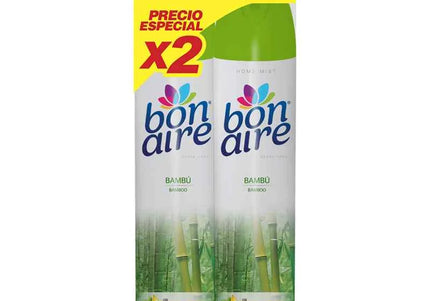 2 Ambientador Bonaire Spray Bambu 400 Ml