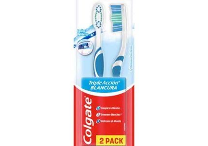 2 Cepillo Colgate Triple Accion Blancura Pac