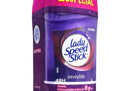 2 Desodorante Lady Barra Invisible Floral 45Gr