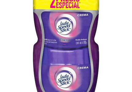 2 Desodorante Lady Speed Talc Crema 100 Gr