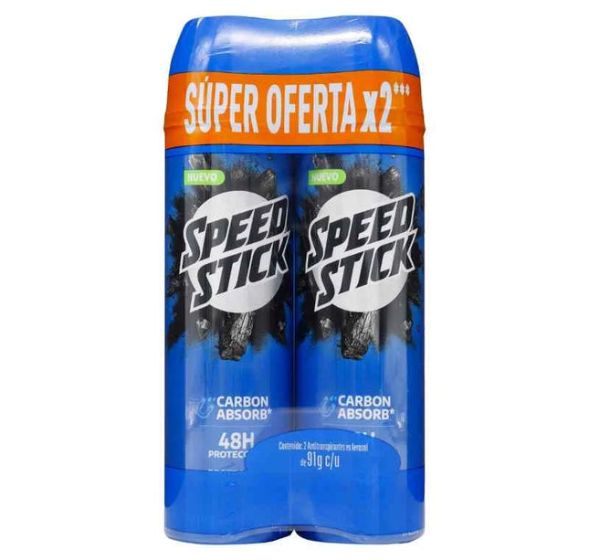 2 Desodorante Mennen Speed Carbon Absorb Spray 91G