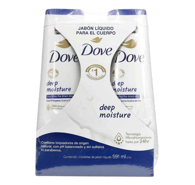 2 Jabones Liquido Dove Deep Moisture 591 Ml