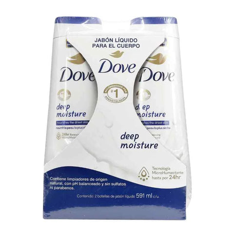 2 Jabones Liquido Dove Deep Moisture 591 Ml