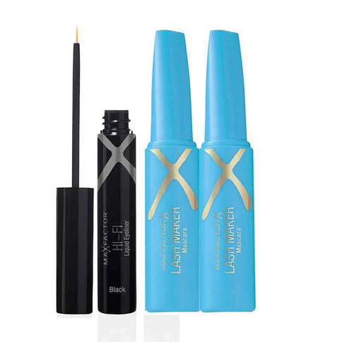 2 Pestañina Lash Maker Negra+Delineador Negro