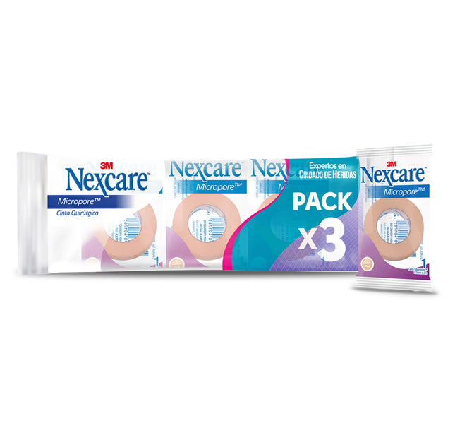 Micropore Piel 3M 12X3 (1/2Pul) Pack X 3