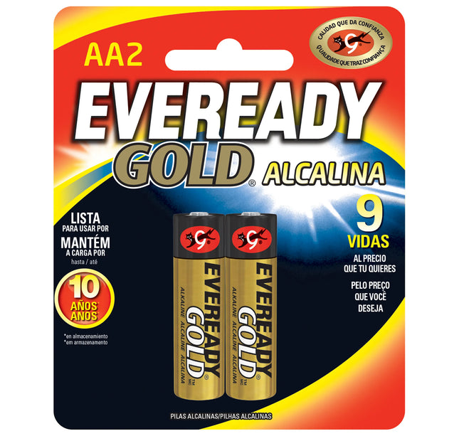 Pila Eveready Gold Alcalina AA 2 Unidades