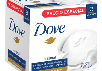 3 Jabón Dove Blanco 90 Gr