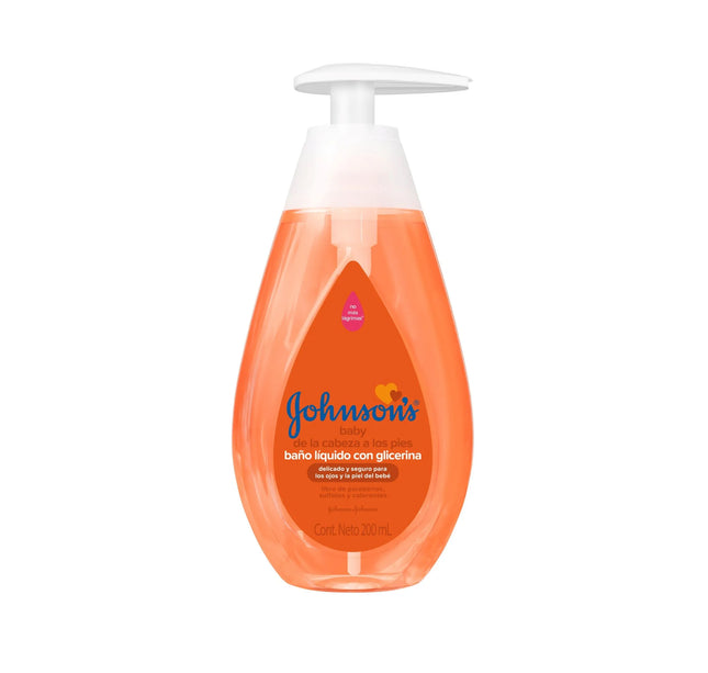 Baño Johnsons Baby De Los Pies A Cabeza 200 Ml