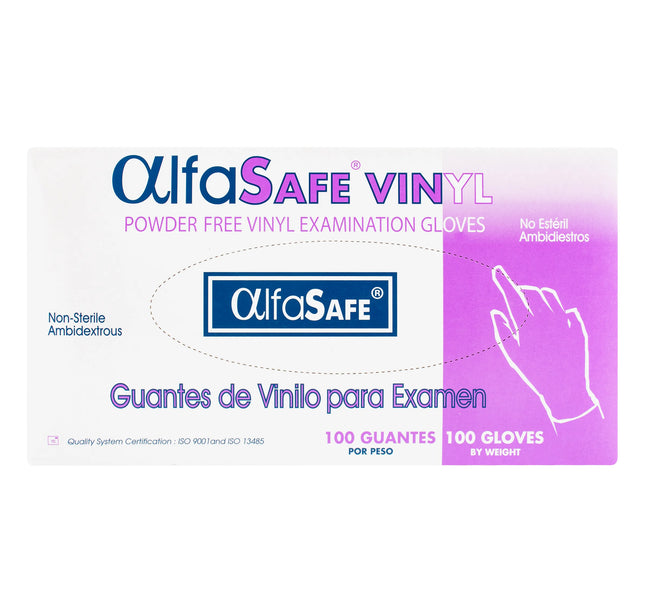 Guante Examen Vinilo Alfa Talla M 100 Und