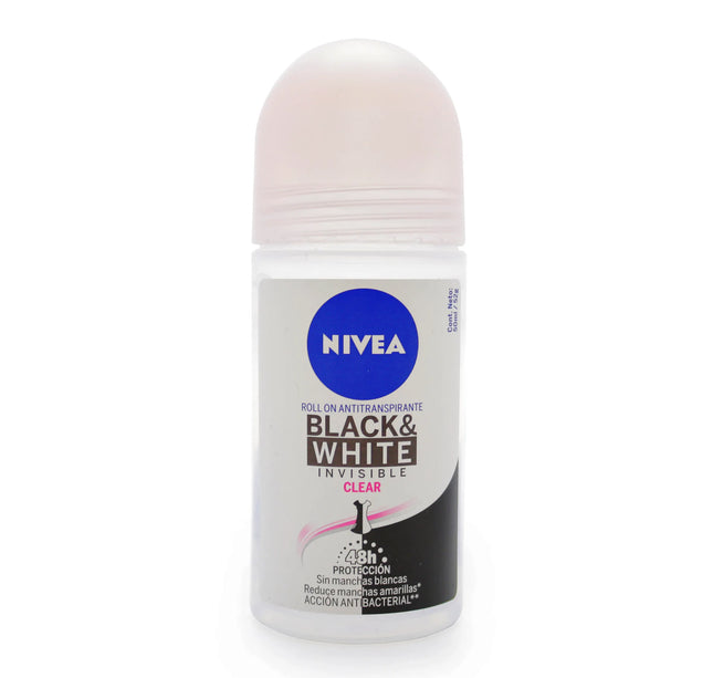 Desodorante Nivea Roll on Invisible Black & White 50 Ml