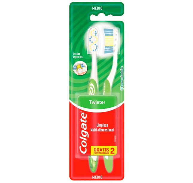 2 Cepillo Colgate Twister Gts 2 Port.Cabezas