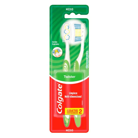 2 Cepillo Colgate Twister Gts 2 Port.Cabezas