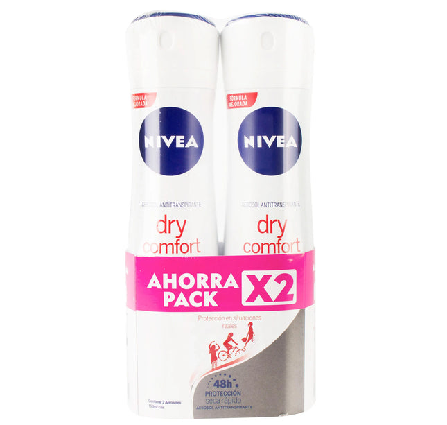 2 Desodorante Nivea Spray Dry Comfort 150 Ml