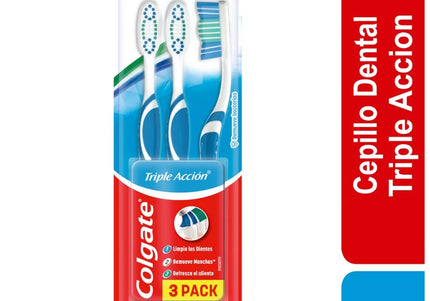 3 Cepillo Colgate Triple Acción Medio Em. Ec