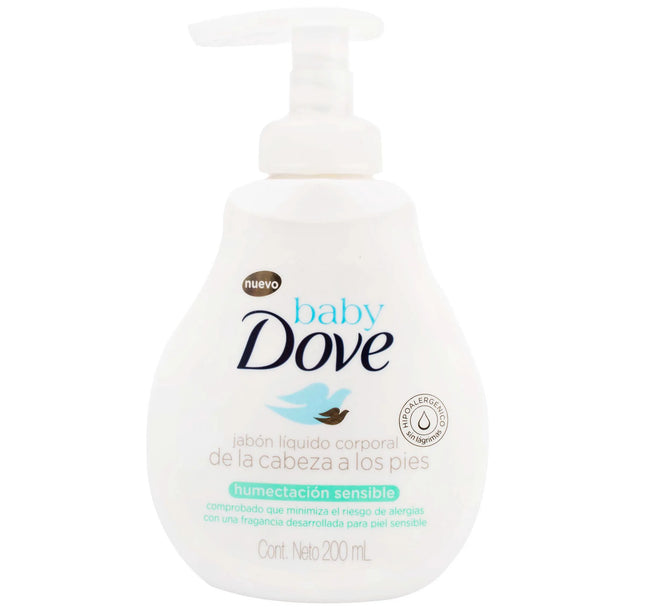 Jabón Dove Baby Liquido Humentante Sensible 200Ml
