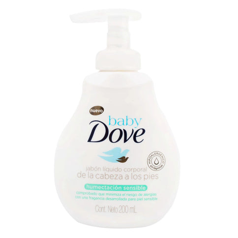Jabón Dove Baby Liquido Humentante Sensible 200Ml