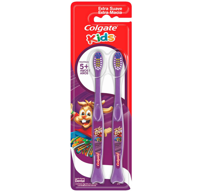 2 Cepillo Colgate Kids Extra Suave 5+