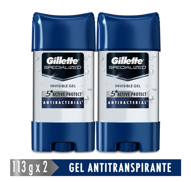 2 Desodorante  Gillette Cleargel Protección Antitranspirante