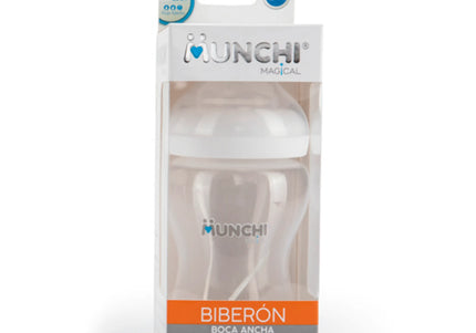 Biberon Munchi Magical Boca Ancha Flujo Medio 8 Oz