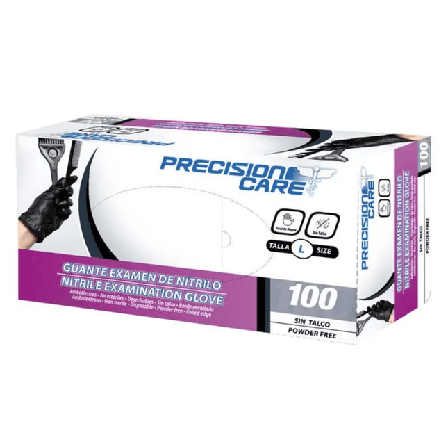 Guante Nitrilo Precision Negro L 100Uds