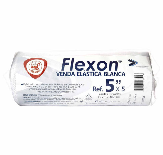 Venda Elastica Blanca Flexon 5X5