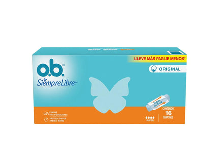 Tampon Ob Siempre Libre Original Super 16 Unidades