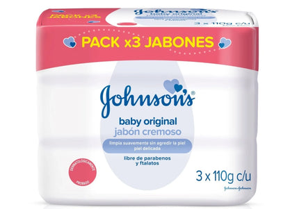 3 Jabón Johnsons Baby Original 110 Gr