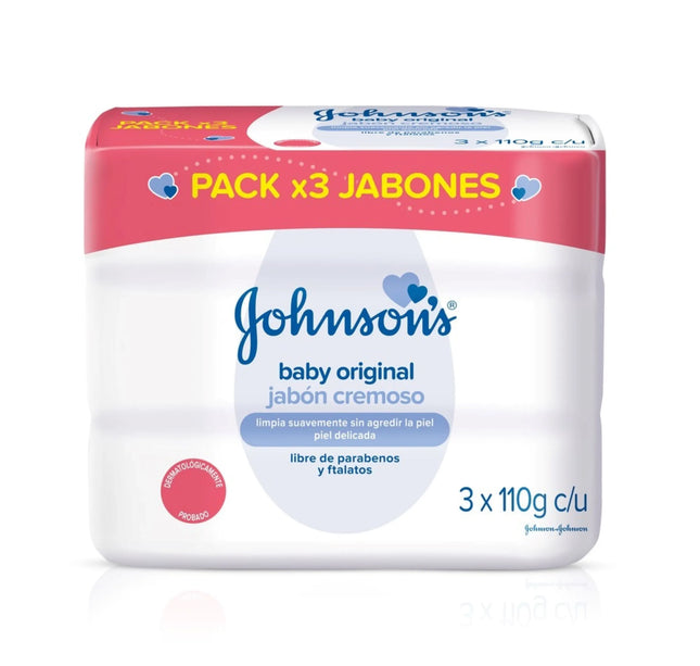 3 Jabón Johnsons Baby Original 110 Gr