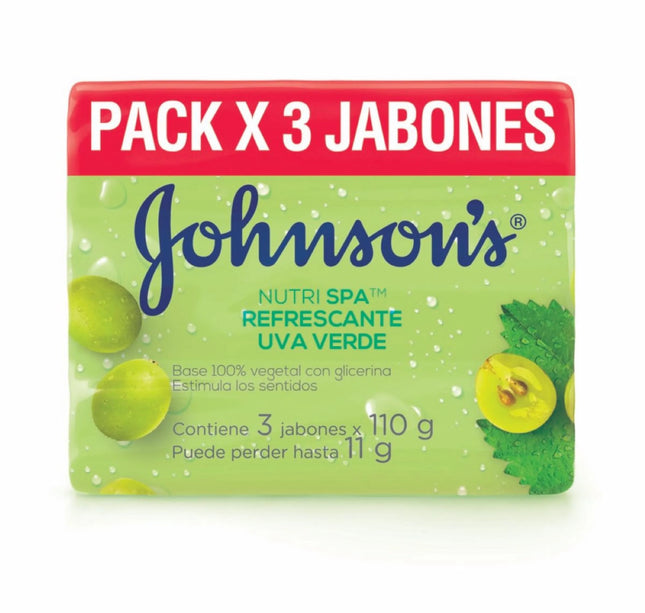 3 Jabón Johnsons Adulto Uva Verde 110 Gr