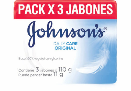 3 Jabón Johnsons Adulto Original 110 Gr