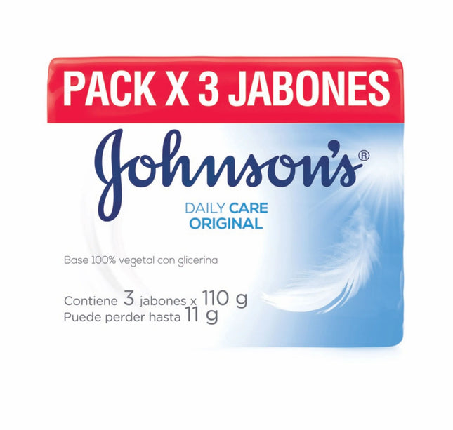3 Jabón Johnsons Adulto Original 110 Gr