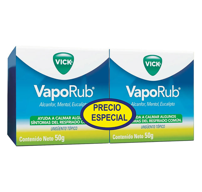 2 Vick Vaporub 50 Gramos P.E.