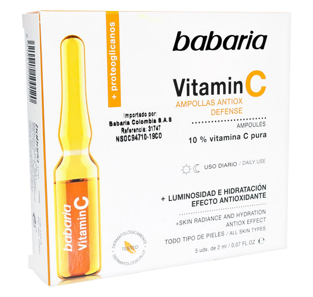 Ampolla Facial Vitamina C Babaria 2 Ml 5 Unidades