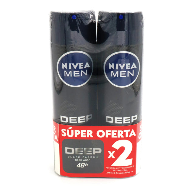2 Desodorante  Nivea Men Deep Spray 150Ml