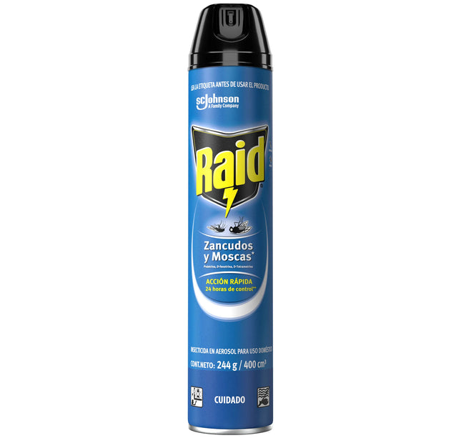 Raid Spray Zancudos Y Moscas 400 Ml