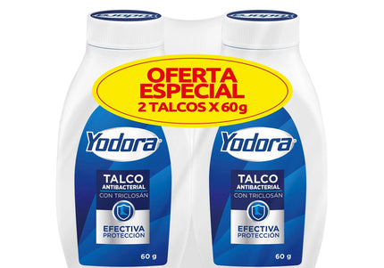 2 Talco Yodora 60 Gr
