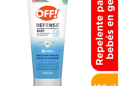 Repelente Off Defense Baby Gel 100Ml