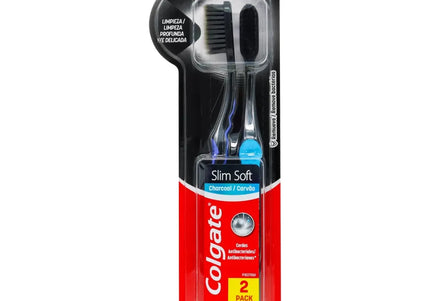2 Cepillo Colgate Slim Soft Carbon Activado