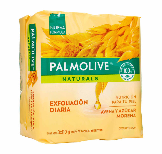 3 Jabones Palmolive Avena Azúcar Morena 110G