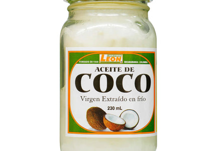 Aceite Coco Virgen 230 Ml Leon