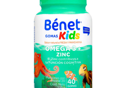 Gomas Benet Kids Omega Zinc 100G 40 Unds