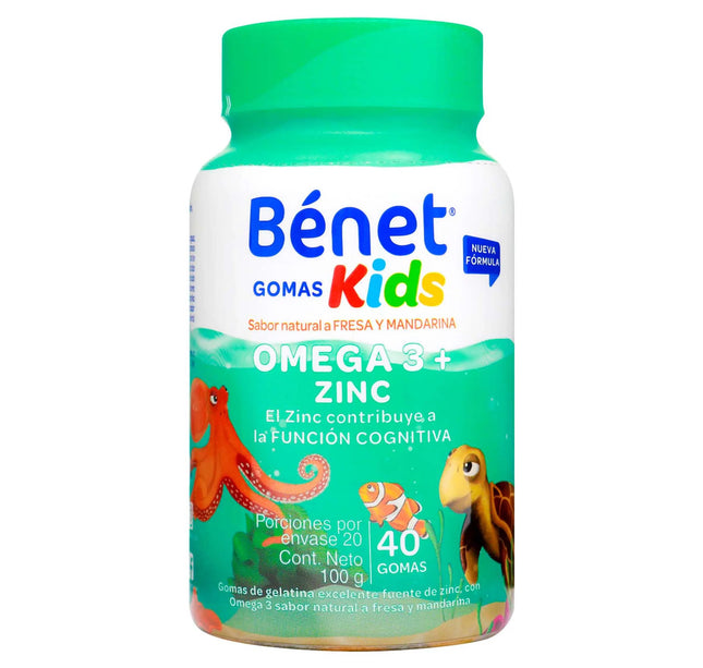 Gomas Benet Kids Omega Zinc 100G 40 Unds