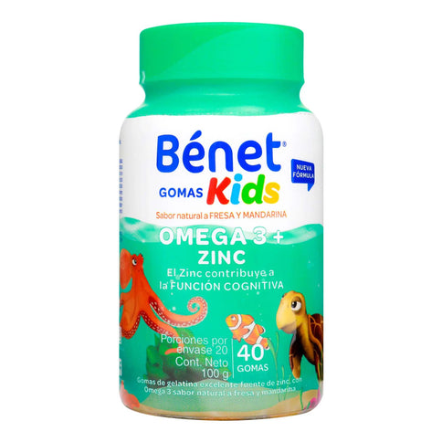 Gomas Benet Kids Omega Zinc 100G 40 Unds