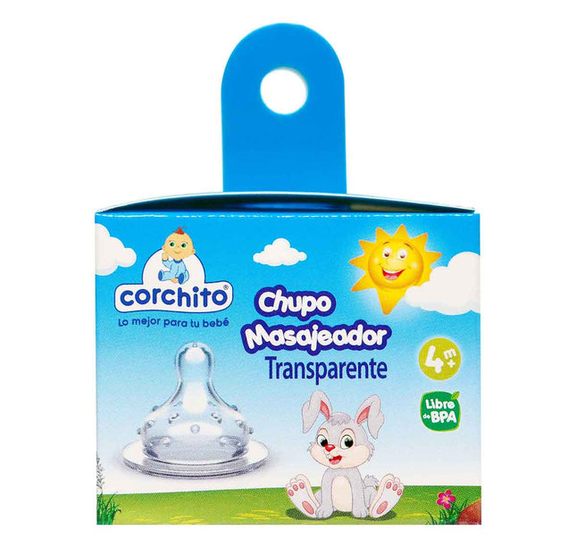 Chupo Boca Ancha Masajeador Corchito