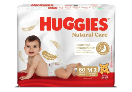 Pañales Huggies Natural Care Etapa 2 60 Unds