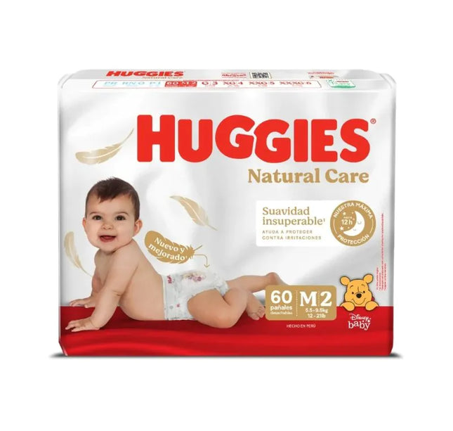 Pañales Huggies Natural Care Etapa 2 60 Unds